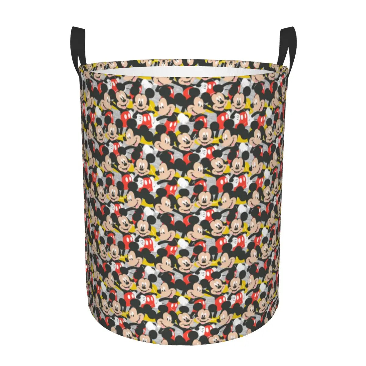 Tejesa  Mickey Mouse Cartoon Pattern Laundry Basket Collapsible Clothes Hamper for Nursery Kids Toys Storage Bin