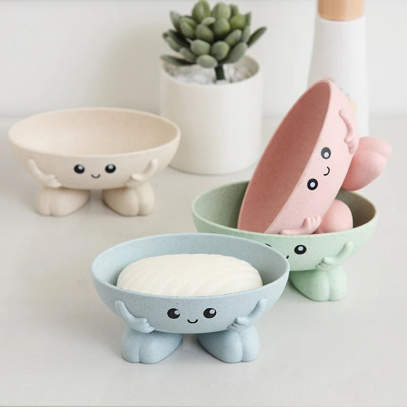 Hemasa  Non-slip Soap box  Cartoon Shape Storage Box Bathroom Accessories