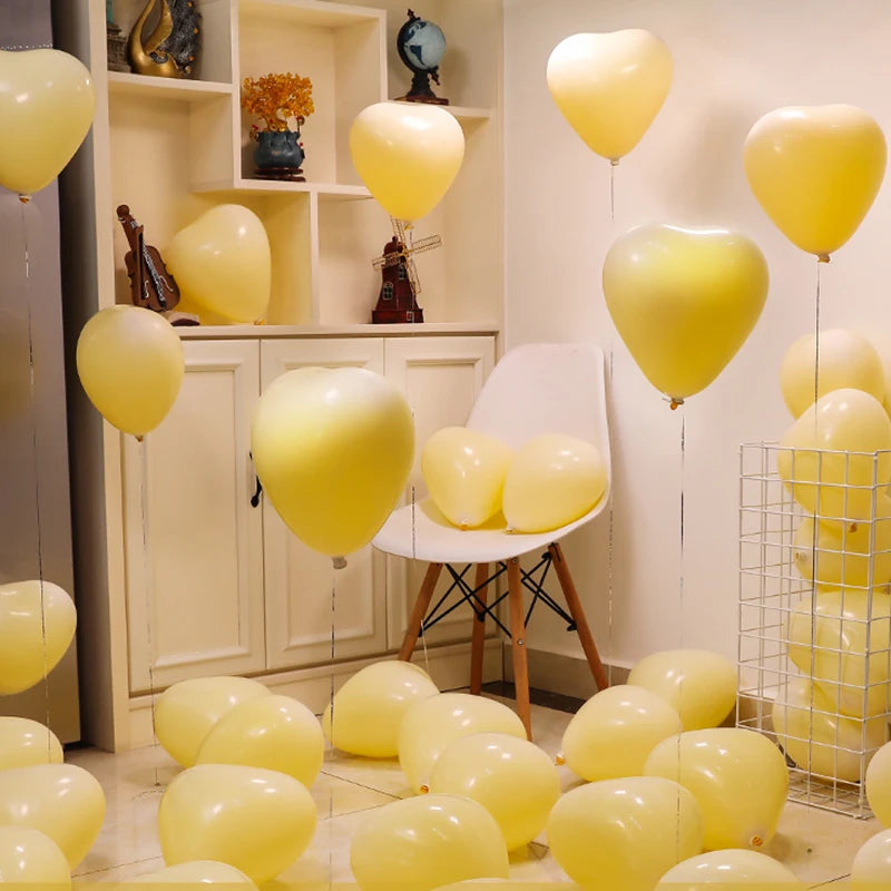 12Inch Heart shape Balloons Love Inflatable Air Helium Balloon room Day Marriage Wedding Birthday Party Decor Supplies