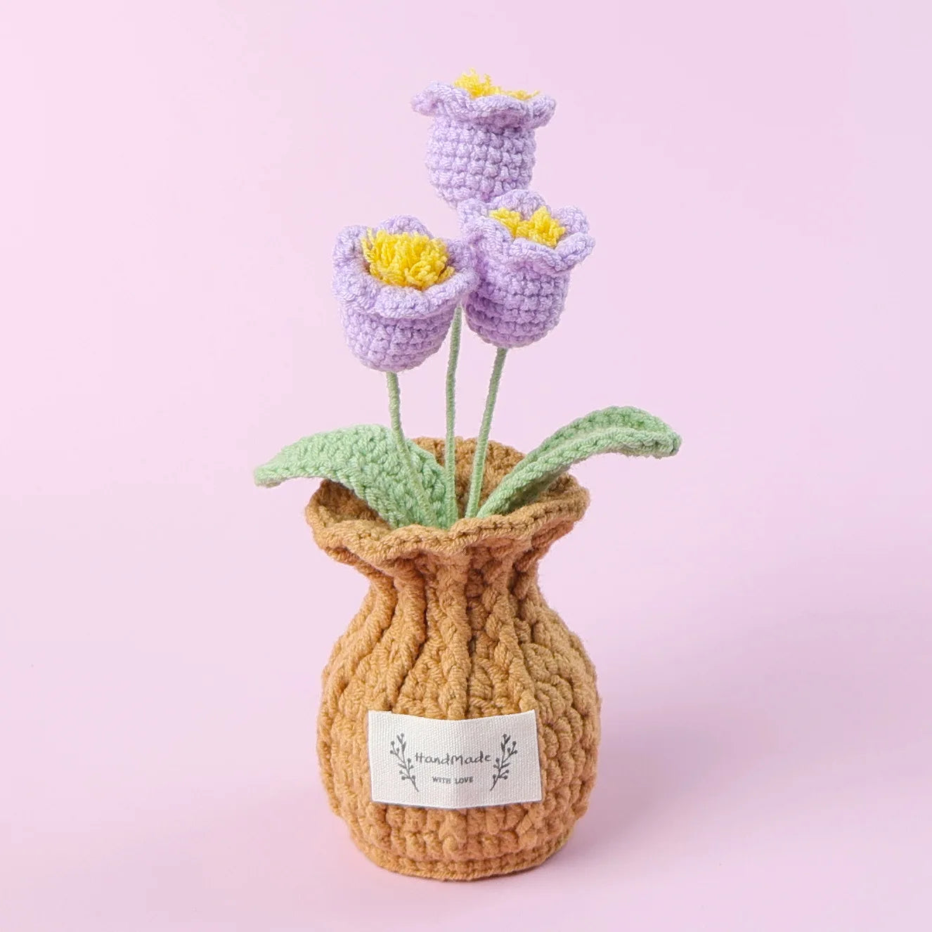 Hemasa Tulips Crochet Flowers with Kintted Potted Sunflowers /Handwoven Plant