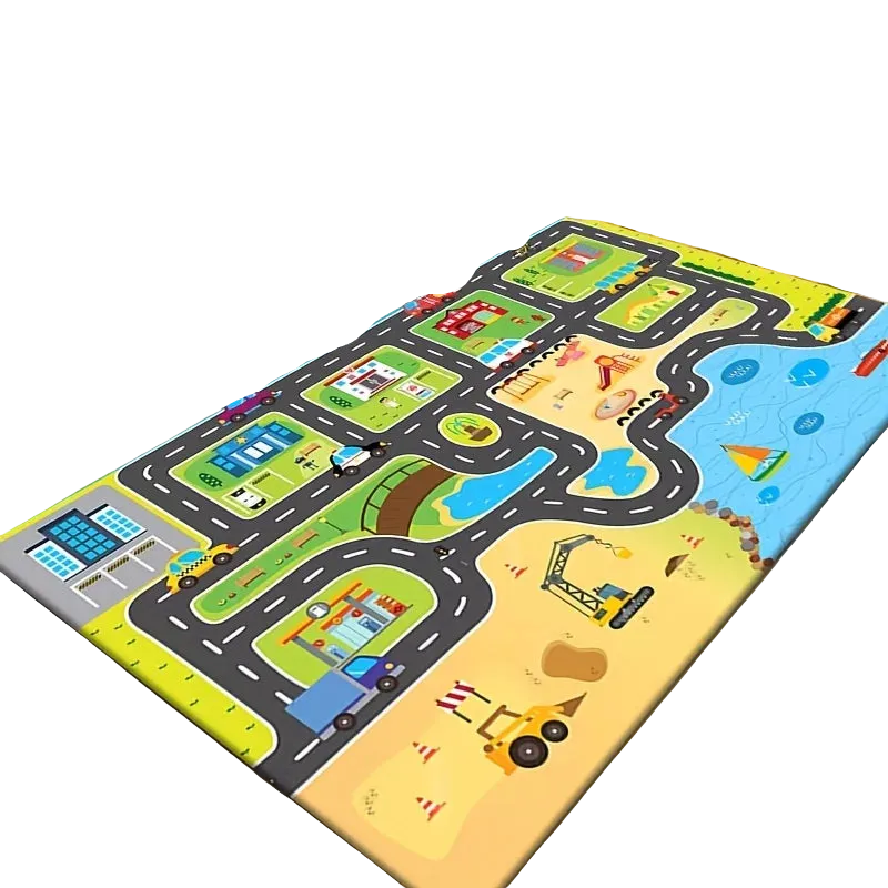 Hemasa  Game Mat / Road Map Car Track Mat/ Educational Traffic Playmat for Bedrooms and Playrooms