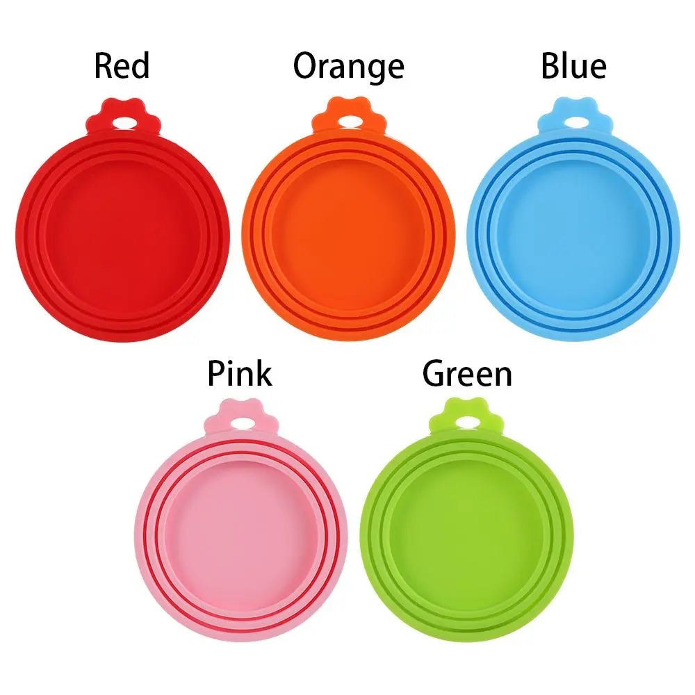 Hemasa 3 In 1 Silicone Canned Lid Reusable Food Tin Cover Keep Fresh Kitchen Organization Pet Supplies