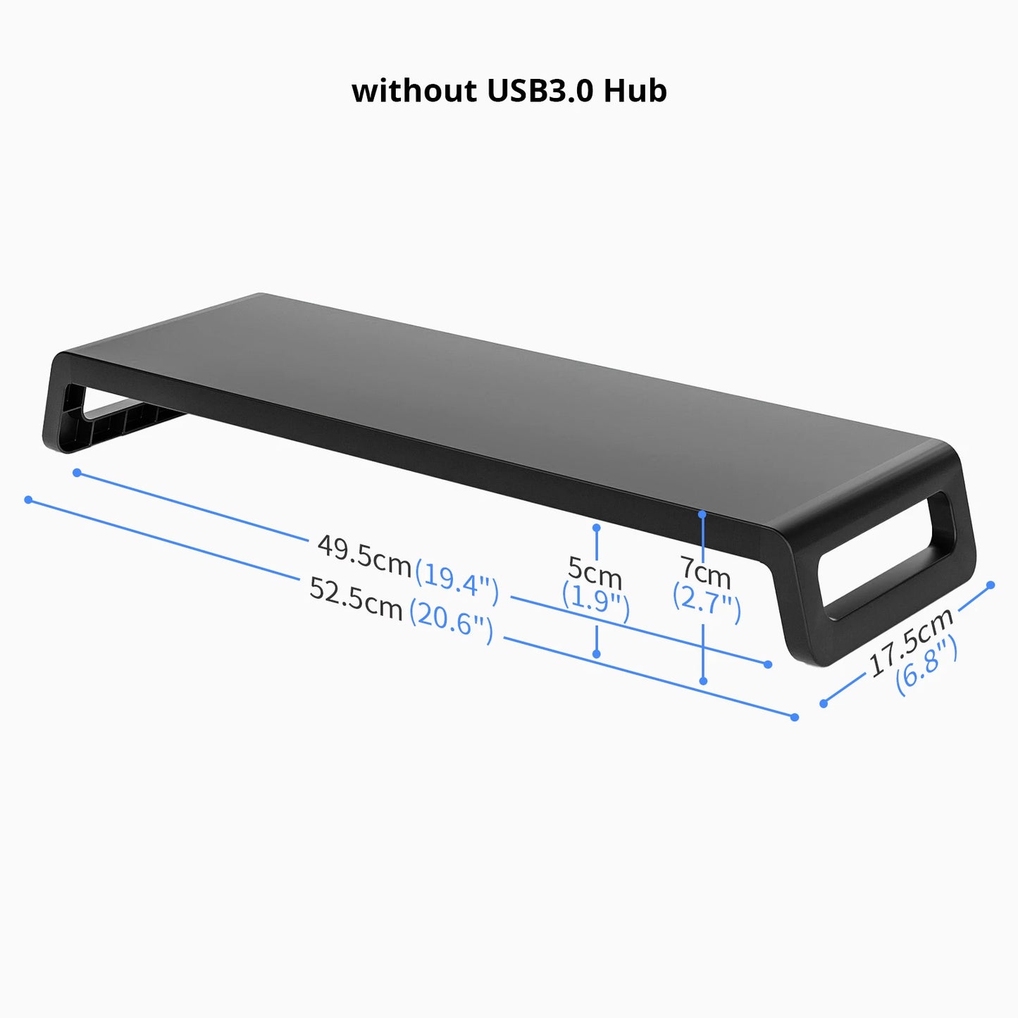 Monitor Stand Riser with or without USB3.0 Hub Laptop Computer Monitor Holder for Desk Aluminum ABS Lightweight Durable Rack