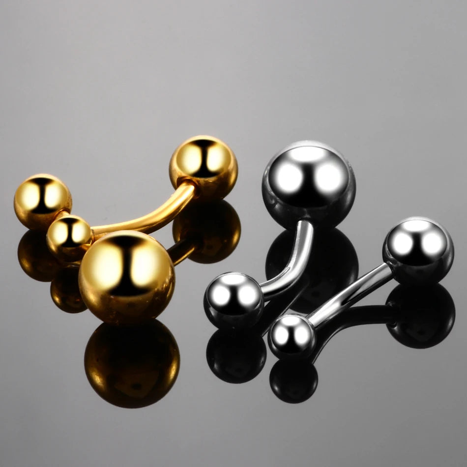 1PC Titanium Piercing Navel Rings Belly Button Rings 14G Navel Piercing Body Jewelry Goth Ombligo Ball Nombril Fashion Jewelry