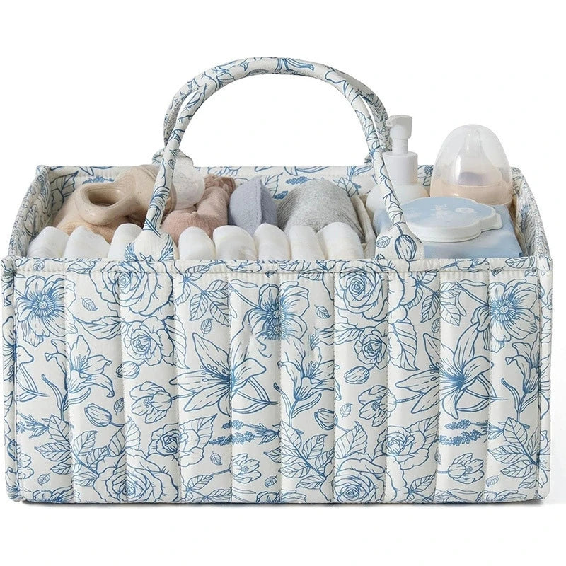 Tejesa Large Capacity Foldable Diaper Bag Durable Multi-Functional Storage Pouch for Diapers Wipes Easy to Carry Moms Diaper Bag Travel