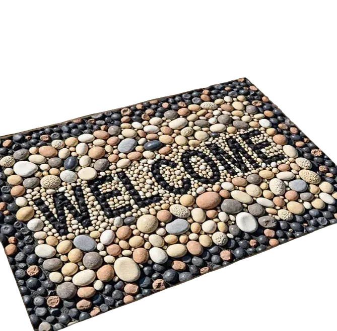 Tejesa  Rural Style Stone Rugs /Wall Design Welcome Floor Mat