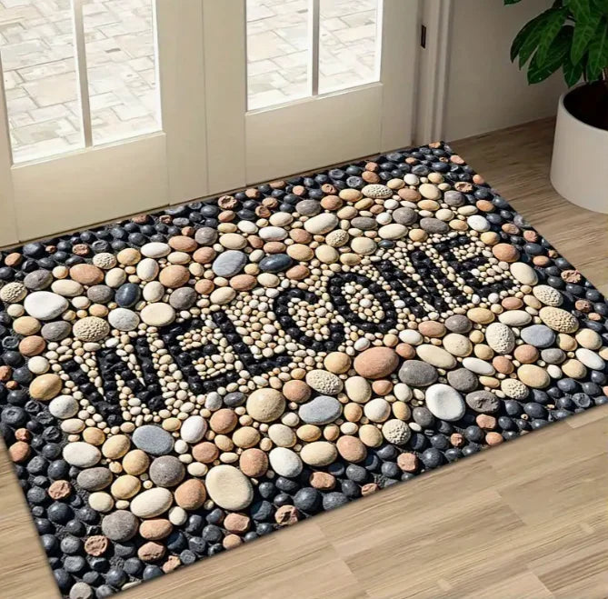 Tejesa  Rural Style Stone Rugs /Wall Design Welcome Floor Mat