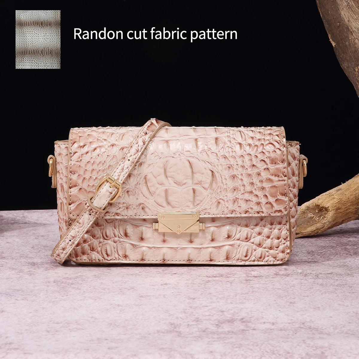 Colorful crocodile pattern classic lock buckle autumn and winter new product crossbody shoulder bag small square bag