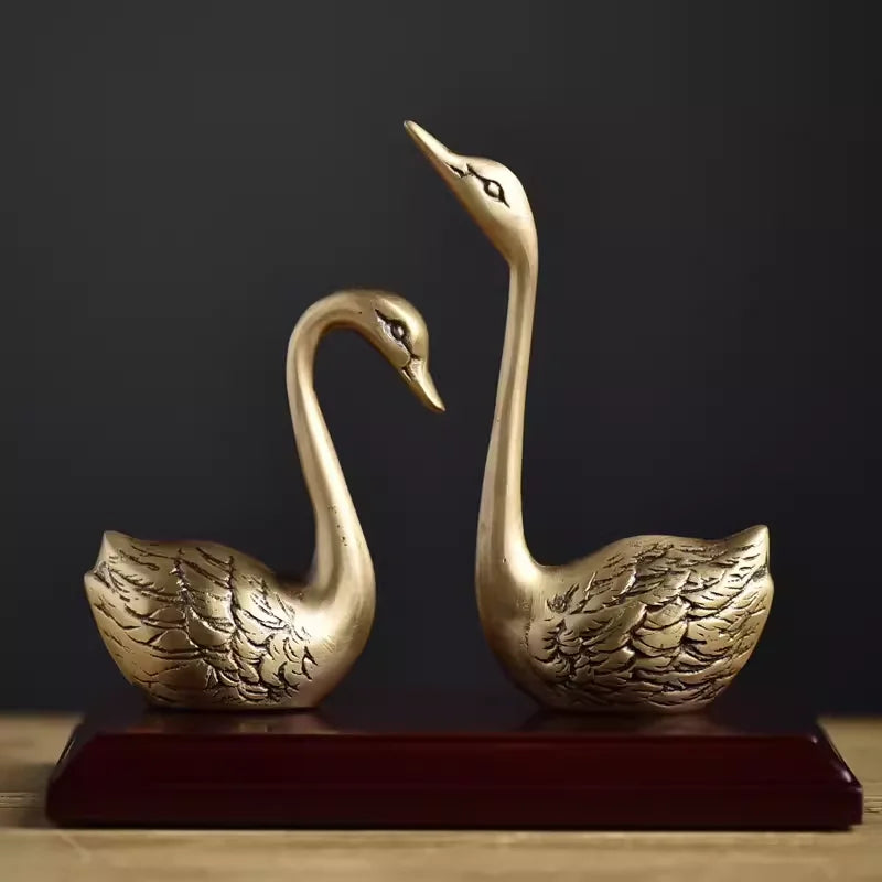 Pure Copper Swan Decorative Crafts Light Luxury Decoration Living Room Brass Ornaments Desktop Decoration gifts to friends