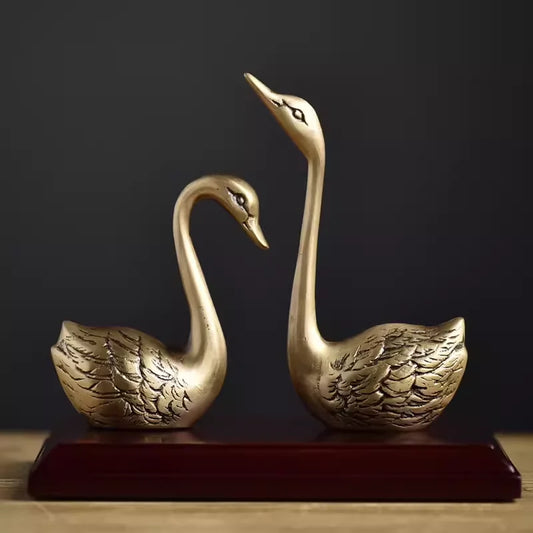 Pure Copper Swan Decorative Crafts Light Luxury Decoration Living Room Brass Ornaments Desktop Decoration gifts to friends