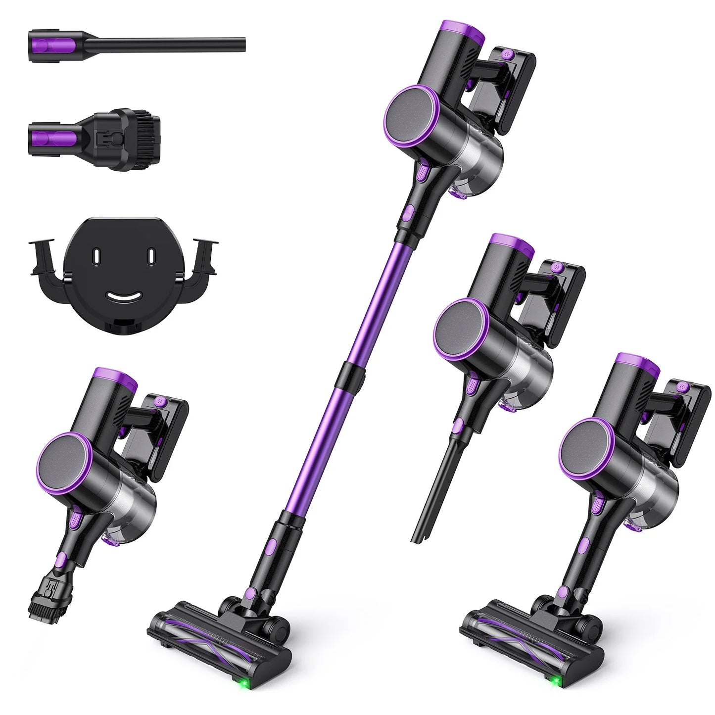 Lubluelu P4 Cordless Vacuum Cleaner 36Kpa Suction, 40Mins Runtime, Self-Standing, Green LED, for Hard Floor Carpet Pet