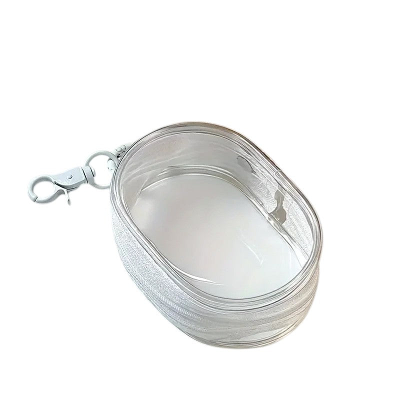 Hemasa Portable Keychain with Lipstick Case  Multi-Functional Travel Organizer for Women  PVC Material  Lobster Claw Clasp