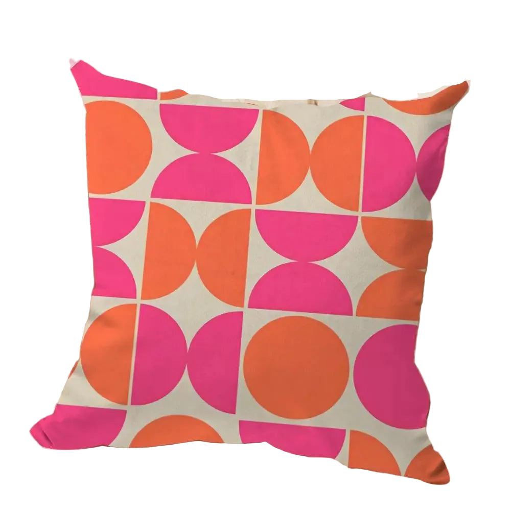 Hemasa  4Pcs Geometry Cushion Cover Soft Plush Fabric Double-Sided Printed Sofa Cushion Cover for All Seasons Home Decor