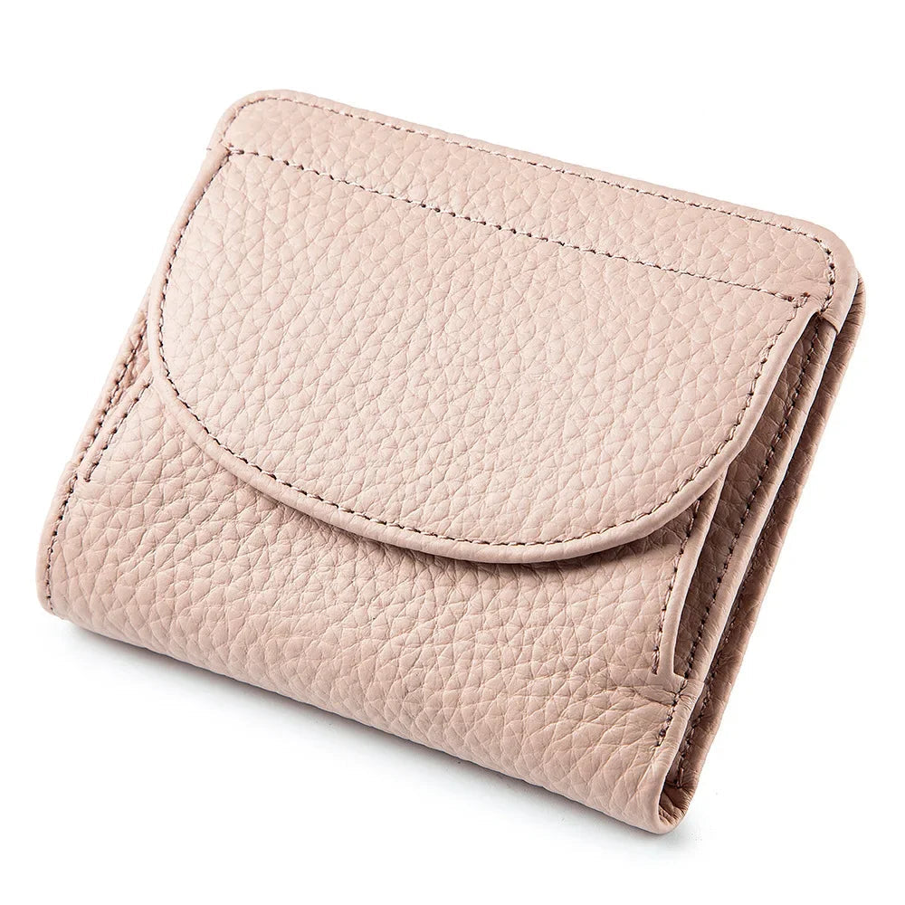 Tejesa Genuine Leather Rfid Blocking Credit Card Wallets /Short Compact Cute Small Coin Purse for Women