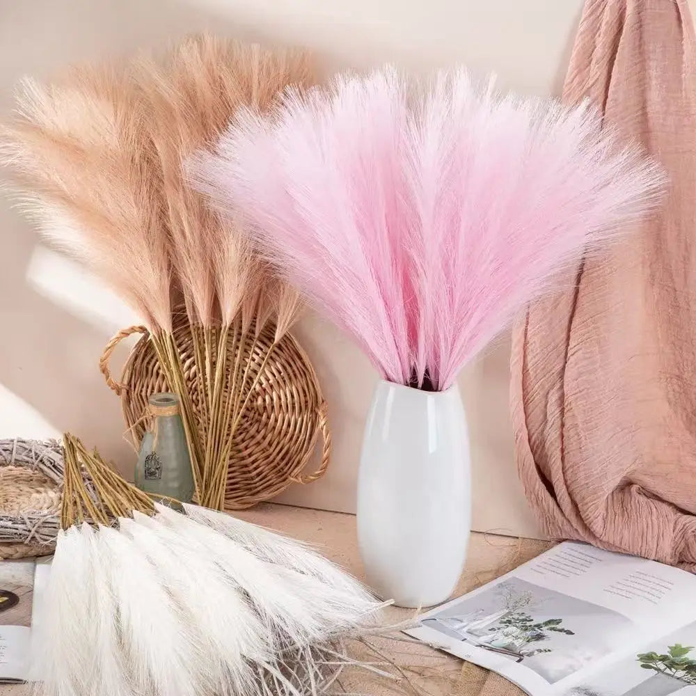 Tejesa Artificial Pampas Grass Decor Flowers Fake Plant Reed for DIY Floral Table Arrange Flower Wedding Home Christmas Decoration