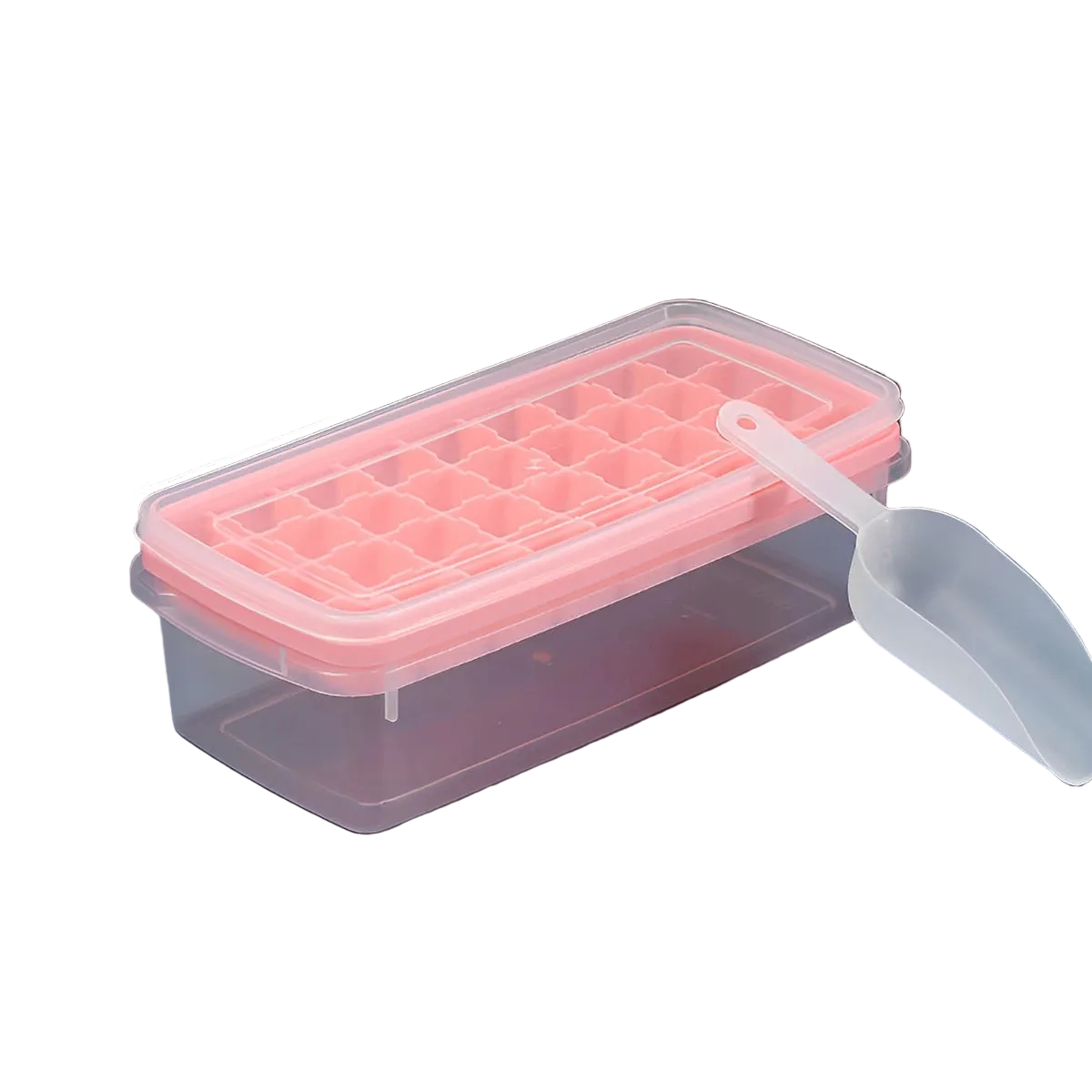 Tejesa 55/26 Grid Ice Cube Mold Tray Reusable Silicone Ice Ball Maker Kettle for Outdoor Travel Camping Iced Drinks Ice Cube Container