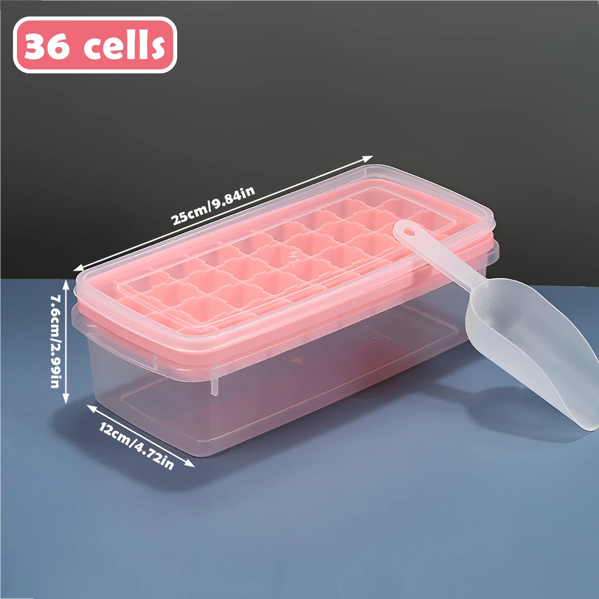 Tejesa 55/26 Grid Ice Cube Mold Tray Reusable Silicone Ice Ball Maker Kettle for Outdoor Travel Camping Iced Drinks Ice Cube Container