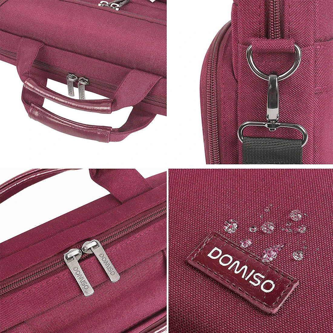 Hemasa DOMISO 10",13",14",156",17" Inch Multi-Functional Laptop Sleeve Business Briefcase Waterproof Messenger Shoulder Bag