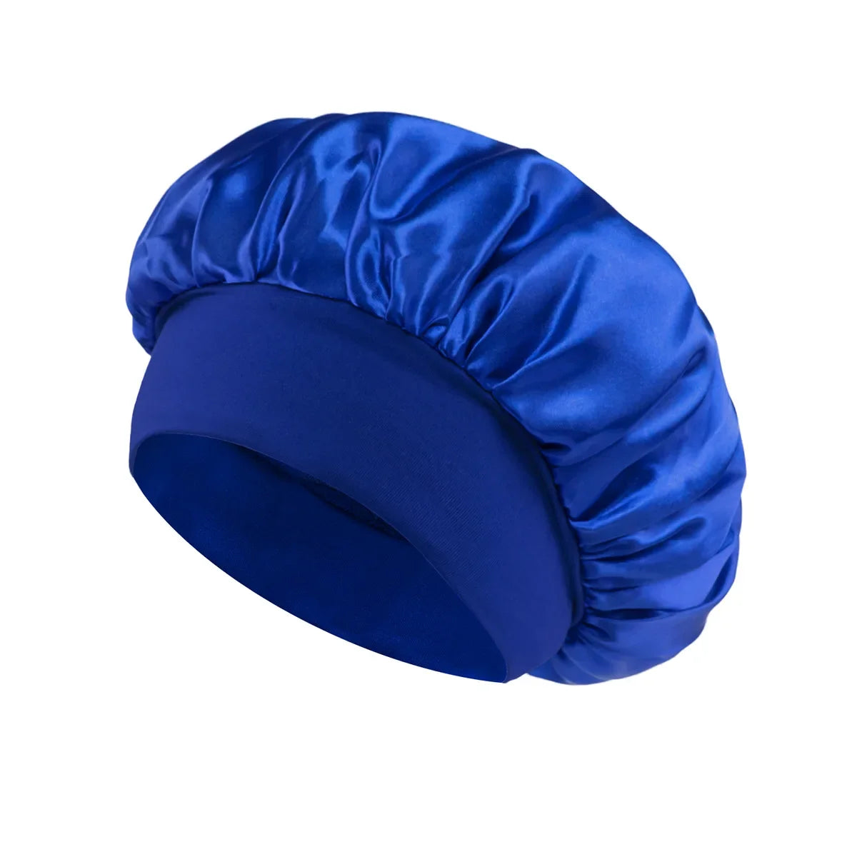 Hemasa Women Satin Bonnet Hair Bonnet for Sleeping Hair Care Silk Bonnets Solid Wide-brimmed Sleeping Hat with Elastic Soft Band