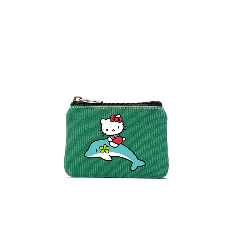 Cartoon Hellos Kittys Coin Purse Canvas Bag Card Bag Simple Fabric Coin Small Bag Cotton Storage Bags for Children's Gifts