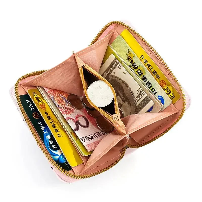 Hemasa Hello Kitty Womem Purse/ Pu Leather Waterproofing Short  Wallet for Gift