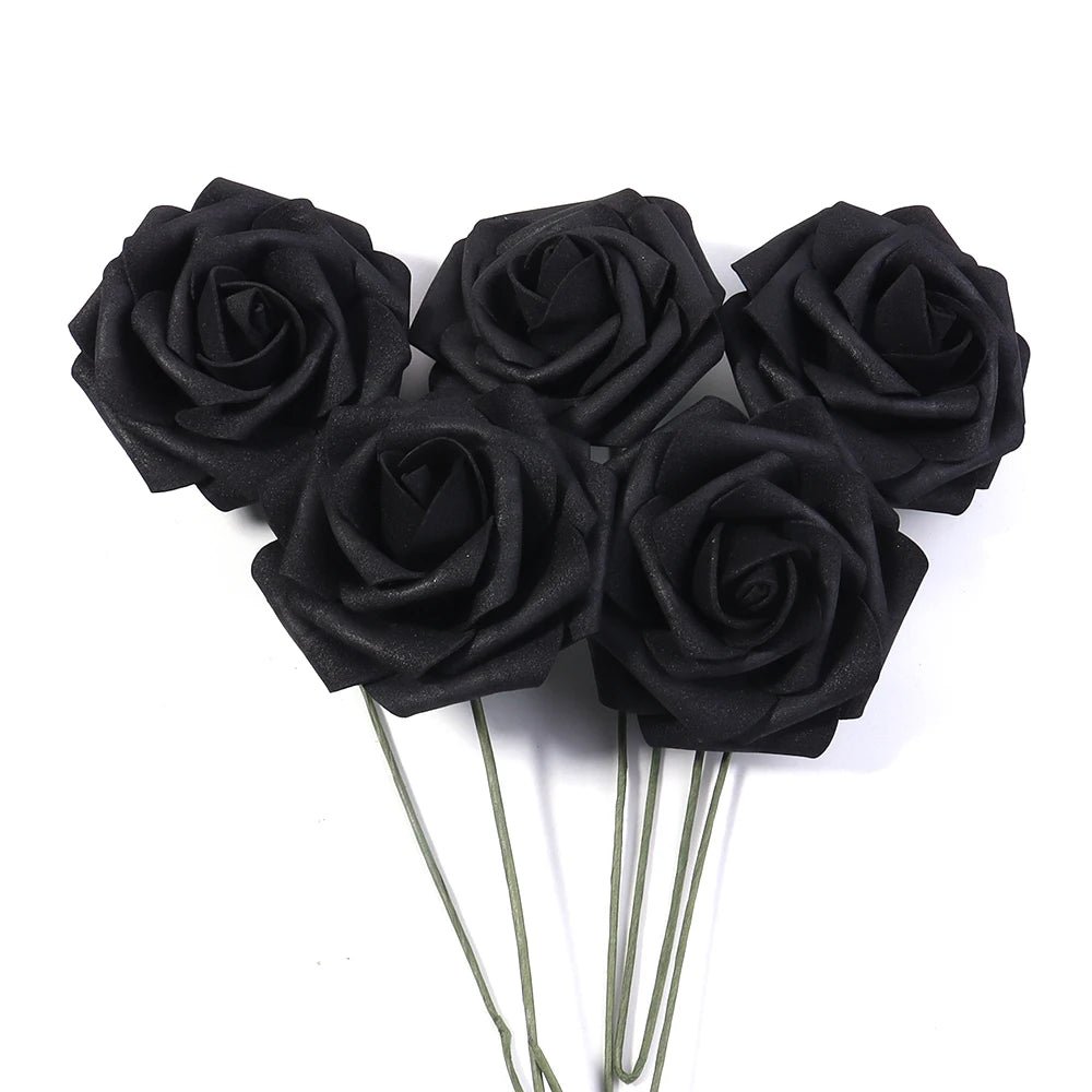 Tejesa 5/10/20Pcs Artificial Foam Rose Flowers 7.5cm PE Simulation Roses Fake Flower Bouquet for DIY Home Wedding Party Dceor Material