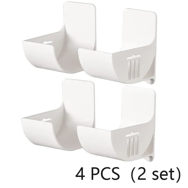 Hemasa 4/2pcs Kitchen Baath Wall Mount Plastic Poly Trash Waste Bag Roll Holder Dispenser Freshness Film Roll Storage Rack for Closet