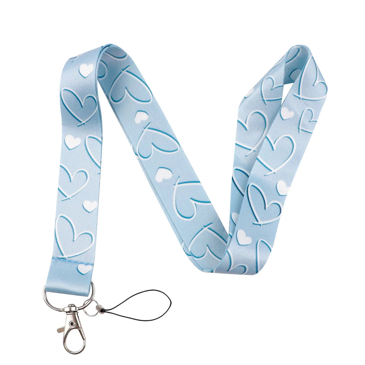 Tejesa Heart Lanyard Simple Style Neck Strap for Key ID Card Cell Phone Straps Badge Holder DIY Hanging Rope Neckband Accessories