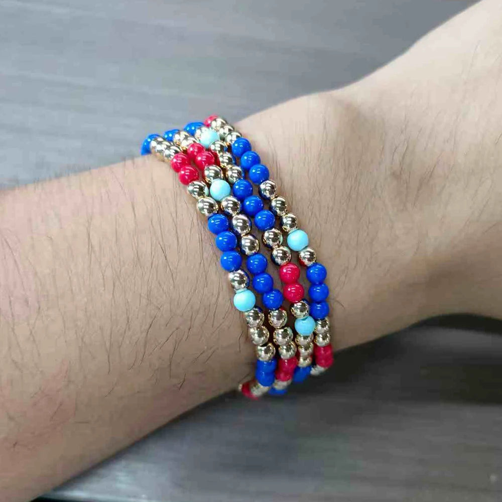 Tejesa Seed Beads Colorful 6mm Beaded  Bracelets Sets for girls/Women