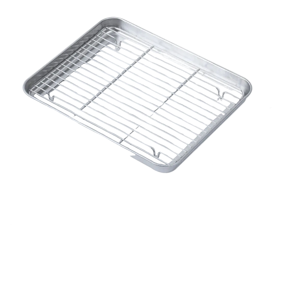 Tejesa 2pcs Baking Pan and Grill Oven Tray Drain Rack Cake Cheese Plate Display Stand for Home Kitchen Cooking Bake Gadget Cooling Rack