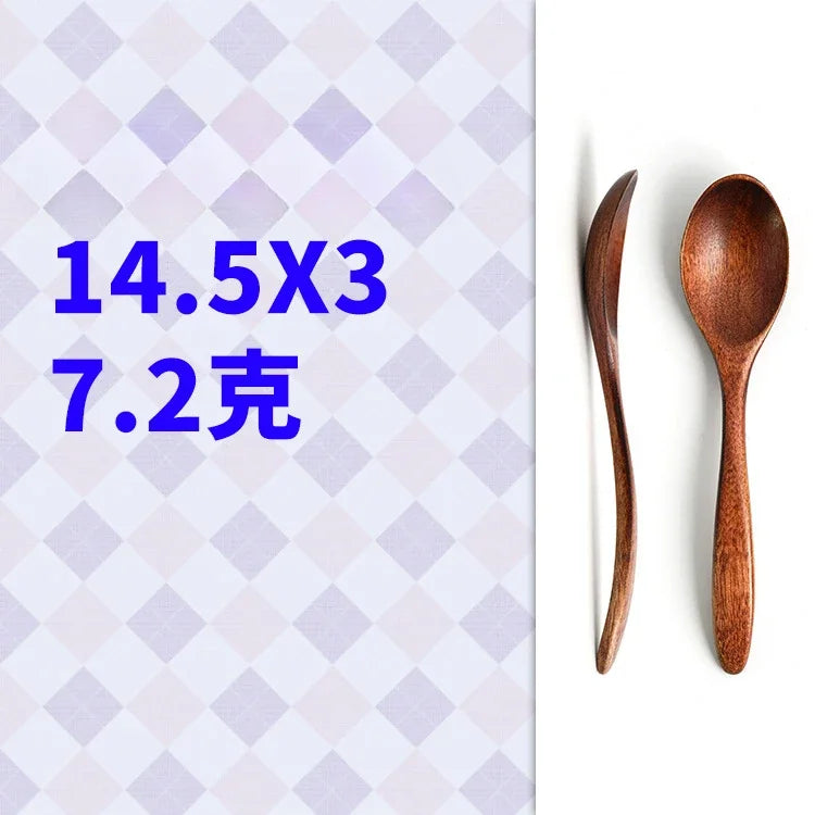 Wooden Retro Minimalist Tableware Spoon Anti Scalding Coffee Stirring Spoon Kitchen Cooking Utensils Tools Rice Soup Tea Spoon