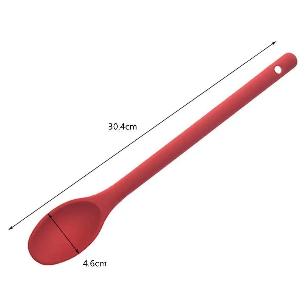 1 Pc Silicone Mixing Spoon Nonstick Cooking Spoon Kicthen Spoon Baking Spoon for Cooking Stirring, Mixing and Serving
