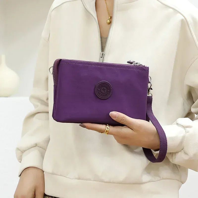 Three Layers Wallet High Quality Portable Nylon Coin Purse Fashion Handbag ID Case Wallet Clutch Bag Handbag Wrist Bag Casual