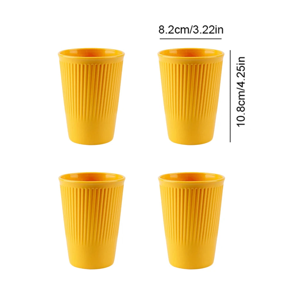 4/16Pcs Wheat Straw Ramen Bowl Tableware Dishes Full Tableware Of Plates Bowl Dinner Dishes Set Camping Tableware Dishes Set