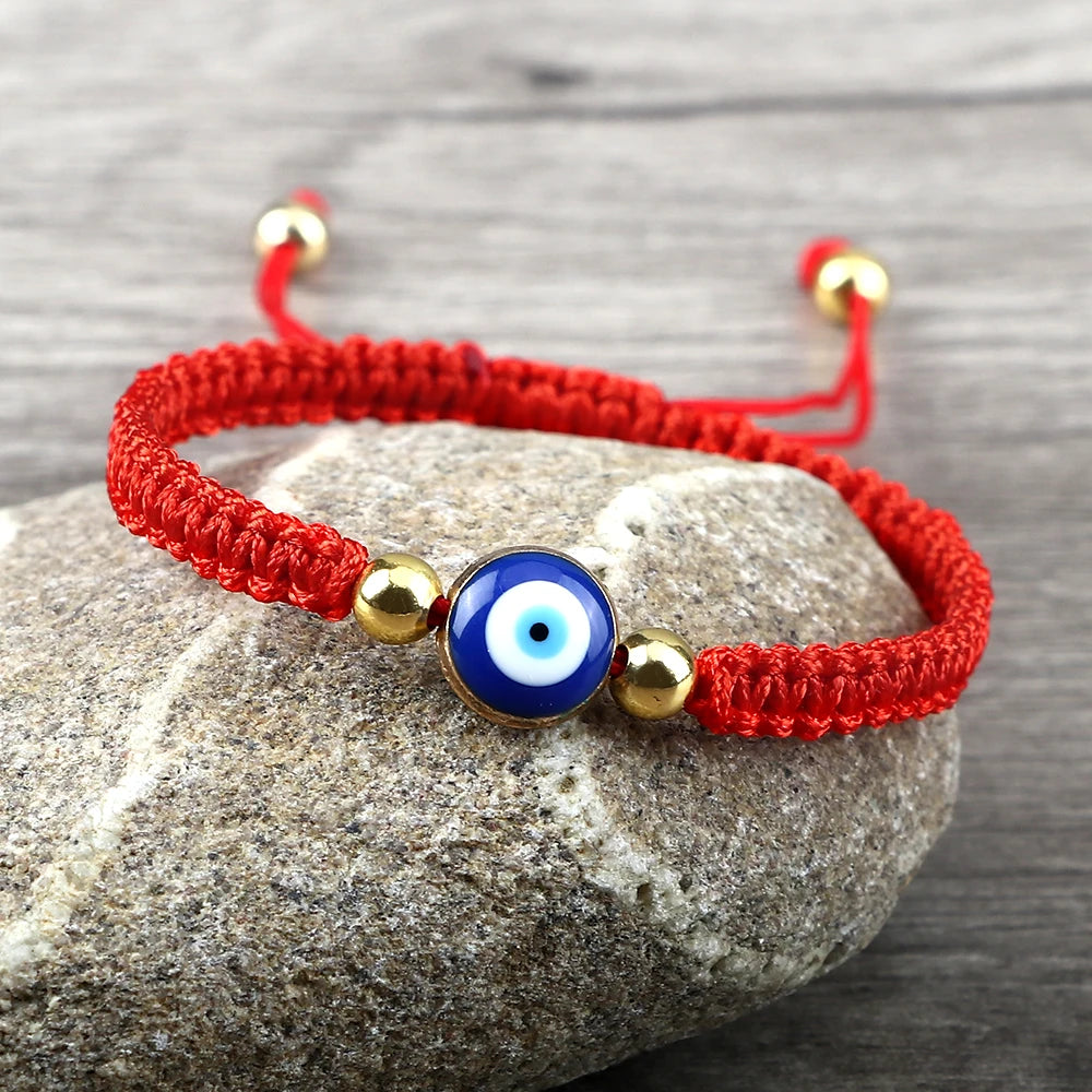 Lucky Evil Eye Bead Bracelets For Women Men Multicolor Handmade Braided Red Thread String Bracelet Charm Friendship Jewelry Gift