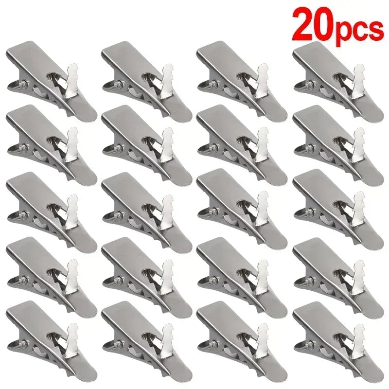 Mini Christmas Flowers Fixed Clips Xmas Tree Flower Metal Fixing Clip for New Year Navidad Noel Wreath Party Decoration Supplies