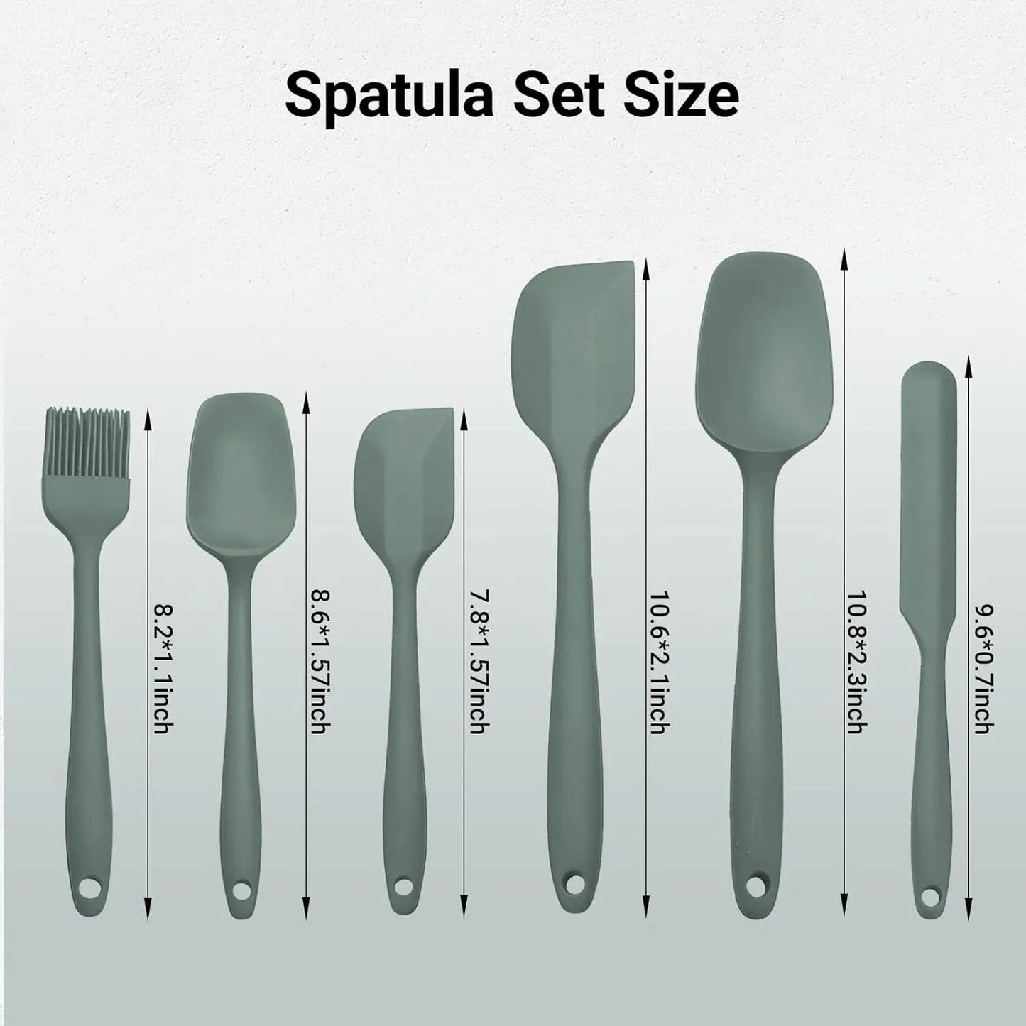 Hemasa 6/9 Pieces Silicone Bakeware Spatula Set Food /Non Stick Heat Resistant Spatulas