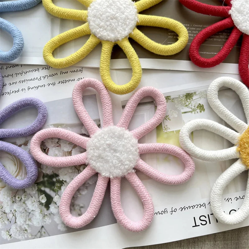Cotton Rope Woven Daisy Flower Wall Macrame Daisy /Wall Hanging Decor(25 cm)