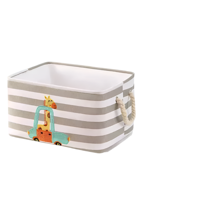 Hemasa Folding Storage Basket Linen Storage Fabric Wardrobe Office Bedroom Closet Toys Laundry Basket With Handle