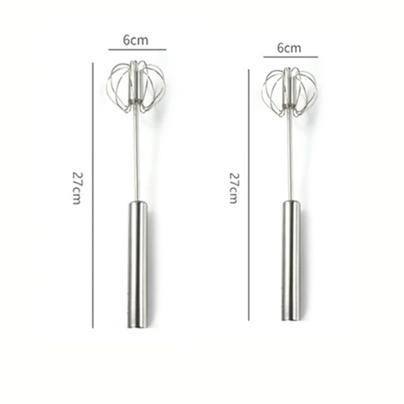 Hemasa Stainless Steel Egg Whisk Manual Hand Mixer Self Turning Egg Stirrer Kitchen Accessories Egg Tools