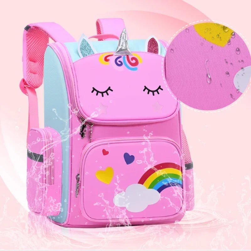 Hemasa  Schoolbag Cute Student School Backpack Cartoon Unicorn Bagpack Primary School Bags for Teenage Girls Kids
