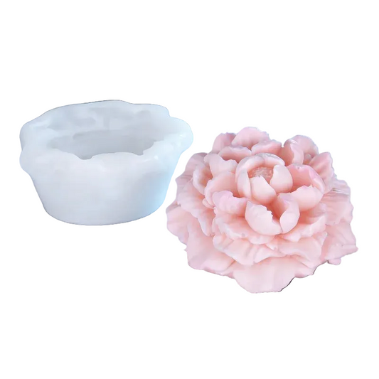 Hemasa Peony Flower Silicone Candle Mold /3D Rose Aromatherapy Gypsum Craft Soap Mold /DIY Chocolate Ice Cake Baking Mold