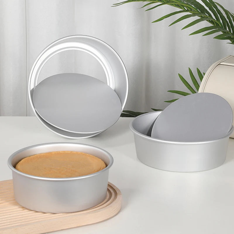 Heamasa 4/5/6/7/8/9/10 Inch Birthday Cake Mold Shaped Aluminum Alloy Cake Mold Baking Tray Mold Bakeware Cake Trays