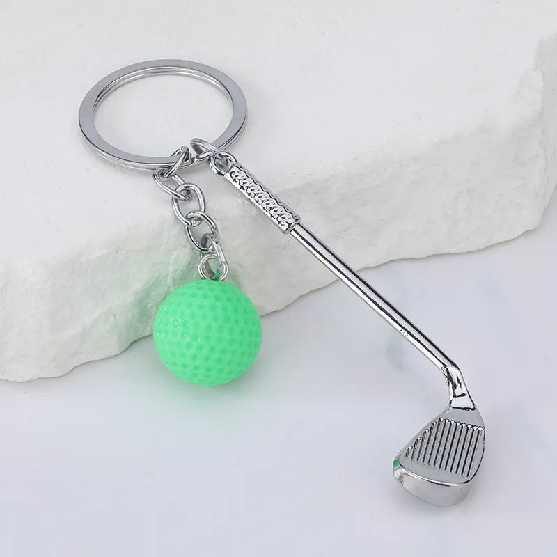 Tejesa Mini Golf Ball Pendant Keychain Cute Sport Keyring Key Chain Gifts for Teenager