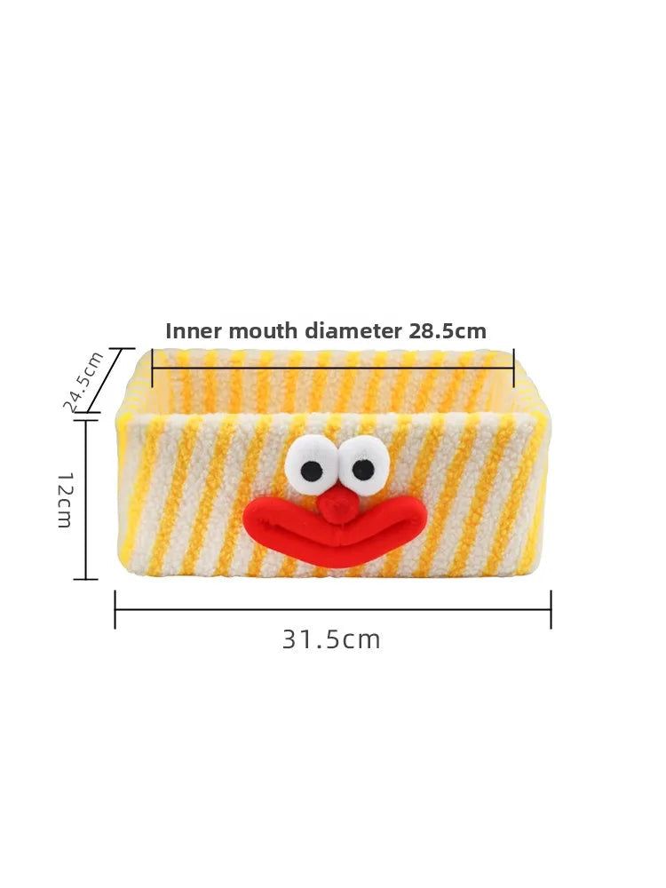 Tejesa Dopne Cotton Tead Woven Storage Basket Cute Living Room Sna Miscellaneous Goods Storage Box Bedroom Cosmetic Organizer...