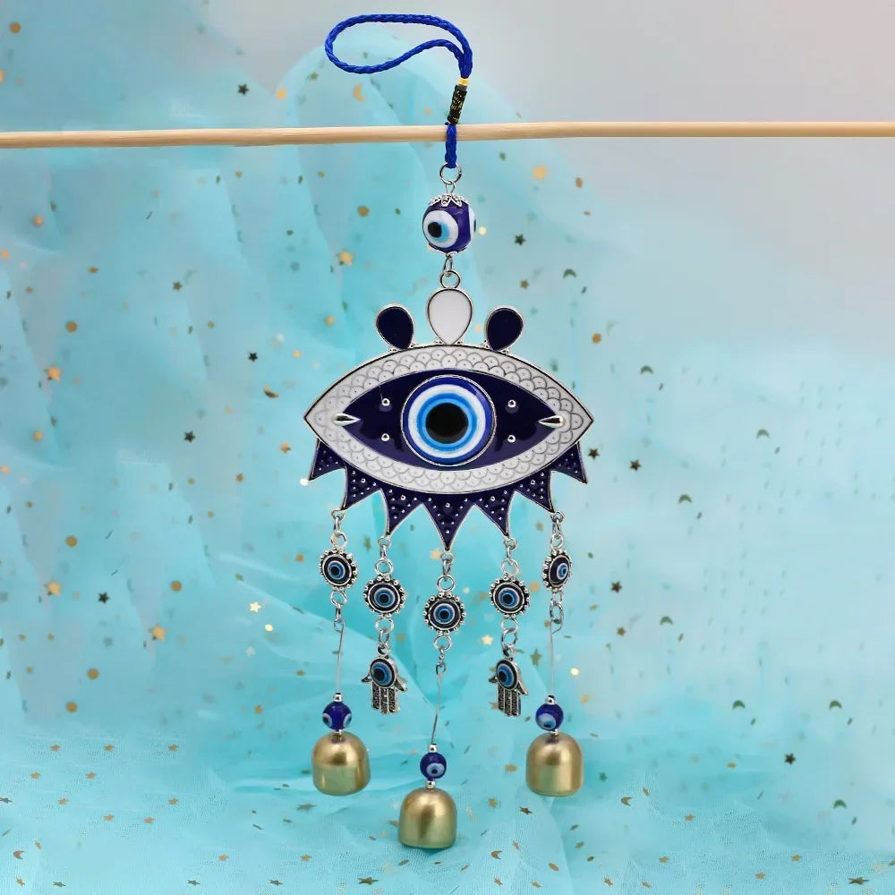 Hemasa Blue Evil Eye Wind Chimes Wall Hanging Decor Birthday Gift   Decoration  Farmhouse Oranament Boho Home Decor