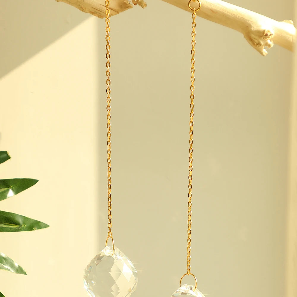 Hemasa 2PCS Crystal Ball Suncatcher Prism /Hanging Glass Sun Catcher/chandelier Crystal Sun Catchers  for Window