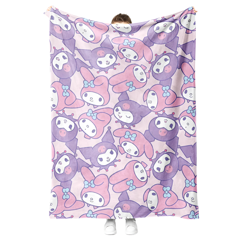 Hemasa Flannel Blanket Cute Nap Blanket/ Multifunctional Sofa Air Conditioning Gift Blanket