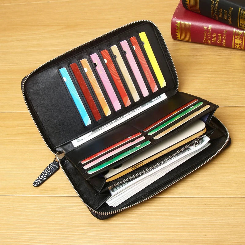 Hemasa wallet men's briefcase High-quality real cowhide envelope clutch bag Large capacity real leahter men's bag