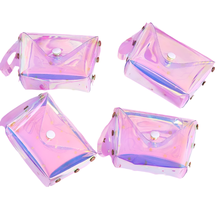 Heamsa Transparent Coin Purse Women Small Wallet Female Change Purses Mini Children's Pocket Wallets Key Card Holder